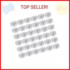 Moretoes 36pcs Tin, 4oz Metal Round Tins, Aluminum Empty Candle Tins with Screw 