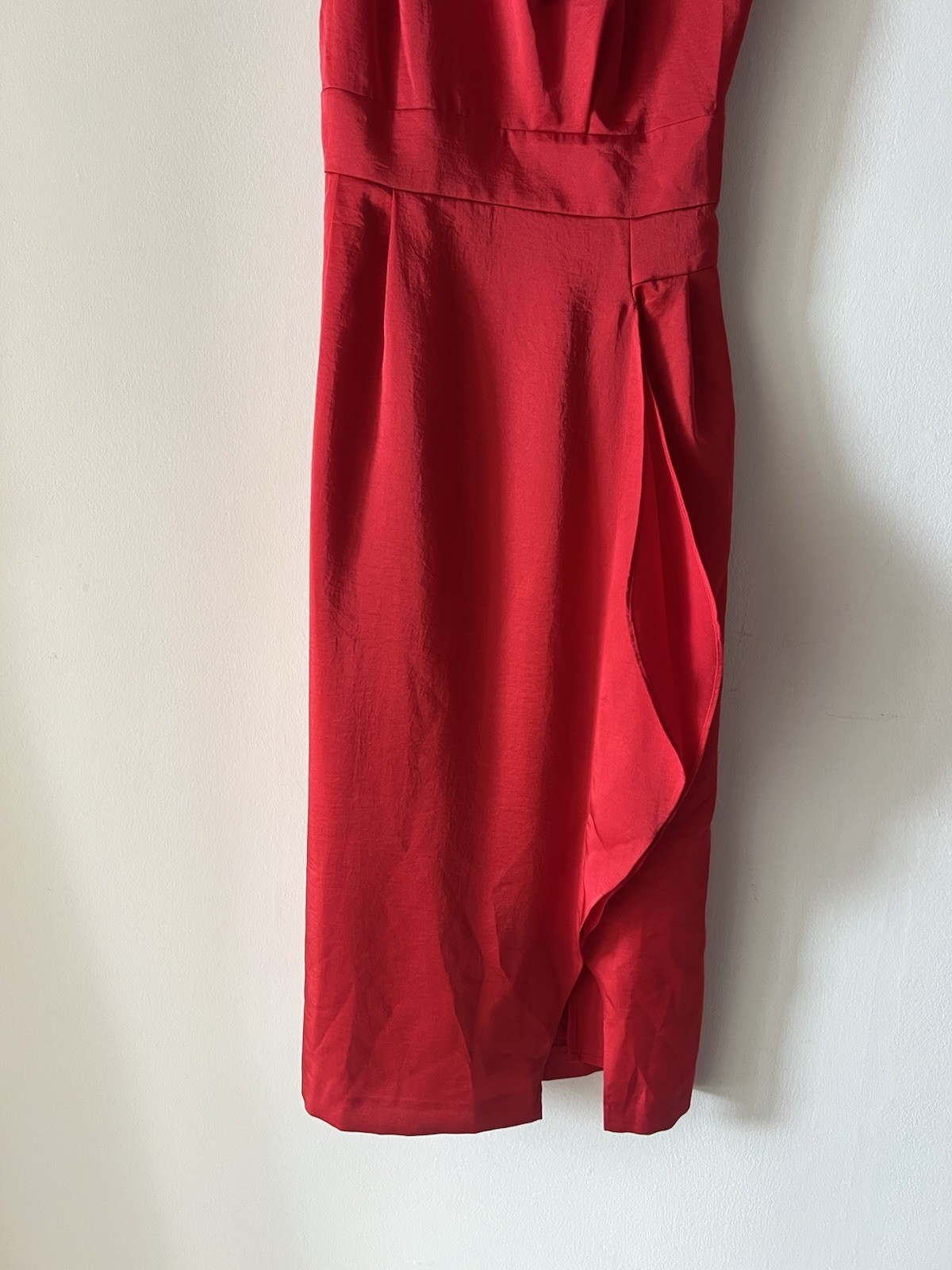 REISS Sara One Shoulder Cocktail Dress Red Size 6 image 7
