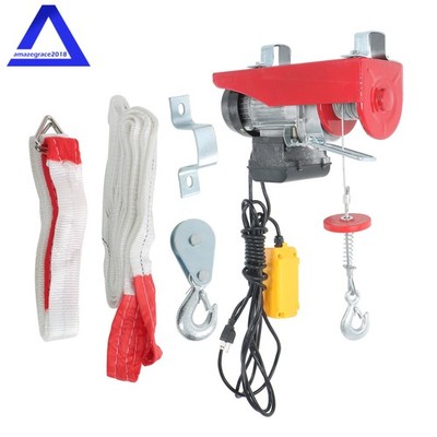PA200 440lbs Electric Hoist with 14 FT Wired Remote Control 110V 510W Motor