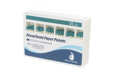 Sure Endo Paper Points Length Marked - 6% #35