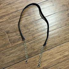 Black and Gold Chain Purse Strap 44  lobster clasp