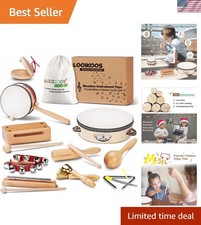 Educational Montessori Musical Toy Set for Kids 1-5 - Natural Wood Percussion