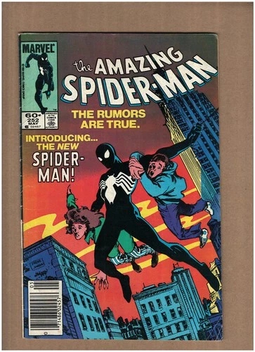 Amazing Spider-Man #252 NEWSSTAND Marvel Comics 1984 1ST BLACK COSTUME VG- 3.5