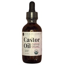 NEW Kate Blanc Cosmetics Castor Oil Certified Organic 2 Oz Dropper Bottle