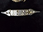 Vtg Job/Junk  Rhinestone Brooch Lot of 6p For Repair Up-cycle Craft Flaws Read  — photo 5