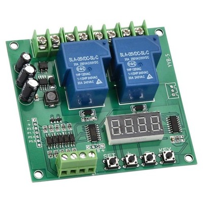 12v 24v Motor Controller Board,Two-Way Relays Delay Timing Cycle Module, Moto...