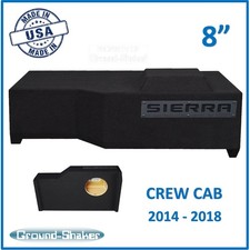 Gmc Sierra Crew-Cab 2014-2018 8" Single Sub Box 8" Subwoofer Enclosure Box