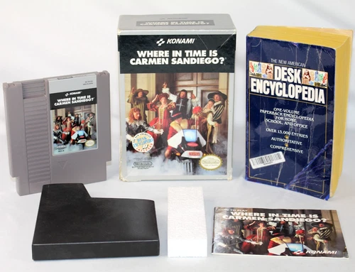 Where In Time Is Carmen Sandiego? NES Complete CIB Big Box w/ Encyclopedia RARE!
