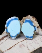Golden Hill Turquoise Pair, Natural Blue Slab...