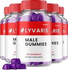 (5 Pack) Lyvaris Men Gummies – Lyvaris Gummy Advanced Formula Vitamins, Energy