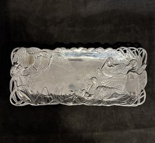 Vintage Arthur Court Duck Serving Tray 17.5" x 7.5" Sand Casted Aluminum 1997