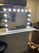 LED Lighted Tabletop Make-up Mirror, Rectangu...