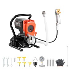 900W 3300PSI Airless Paint Sprayer with Hose  Nozzles, Interior Exterior