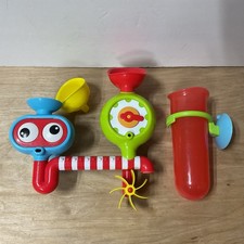 Baby Toddler Bath Wall Toy Ages 1-3 Waterfall Spinning Gears  Rotating Googly