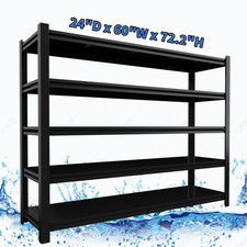23"D x 59"W x 72"H Garage Shelving Heavy Duty New 5 Tier Garage Storage Shelves