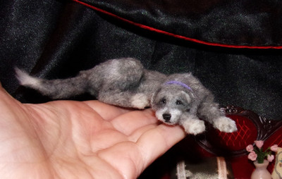 Irish wolfhound dog miniature MADE TO ORDER OOAK 1:12 dollhouse realist handmade