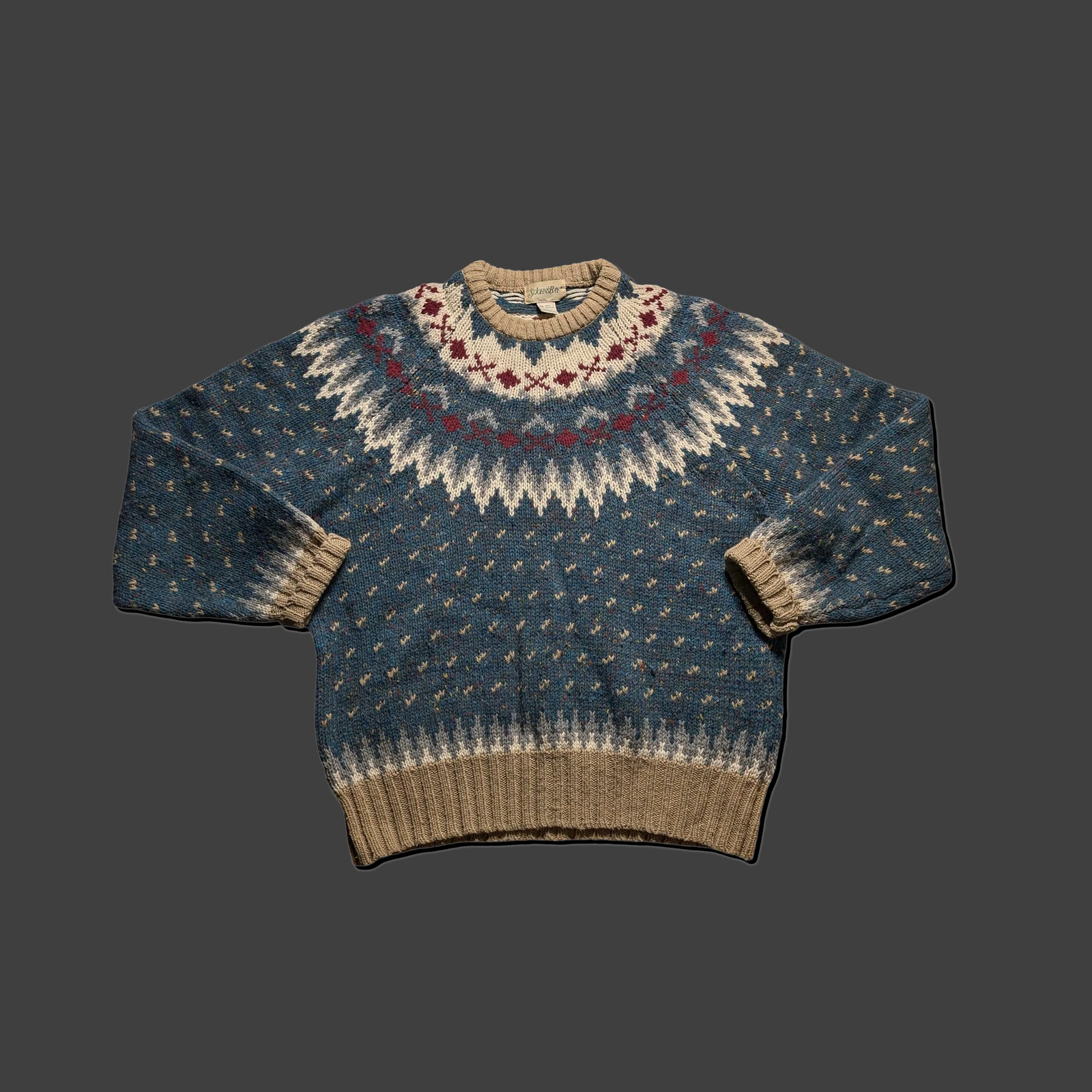 St. John's Bay Sweater Wool Acrylic Blend Multicolor Pattern
