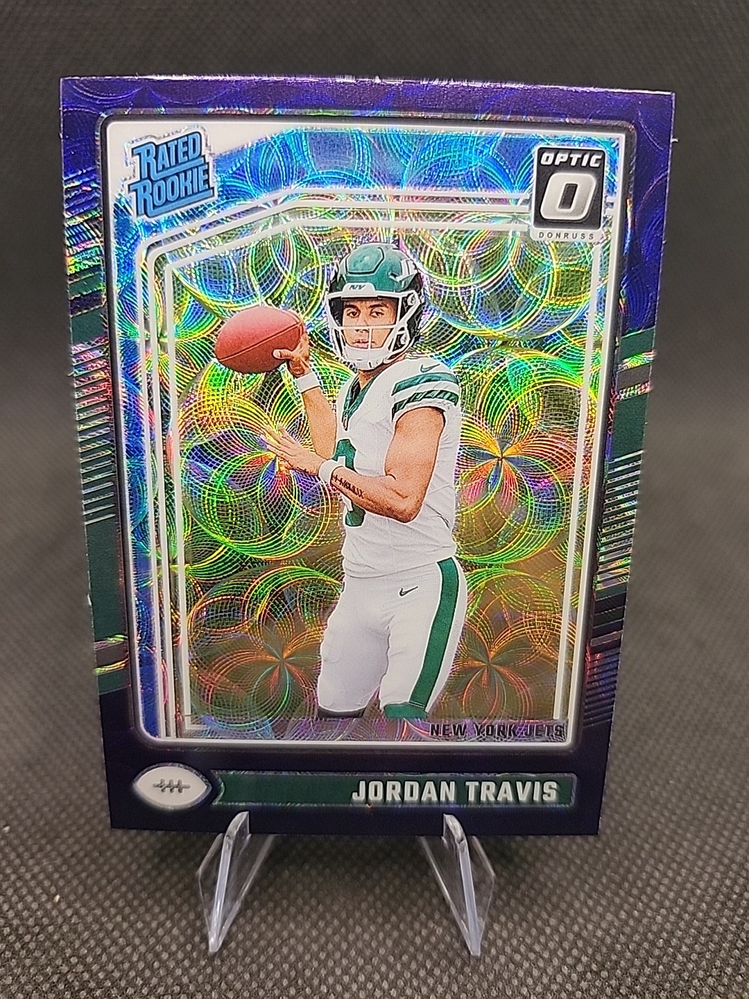 2024 Panini Donruss Optic - Rated Rookie Jordan Travis #260 Purple Scope (RC)
