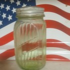 Uranium Glass Collectible Jar — photo 1