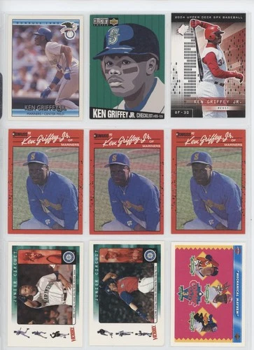 Ken Griffey Jr 23 Card Lot Dupes 1990, Upper Deck, Topps Reds Mariners