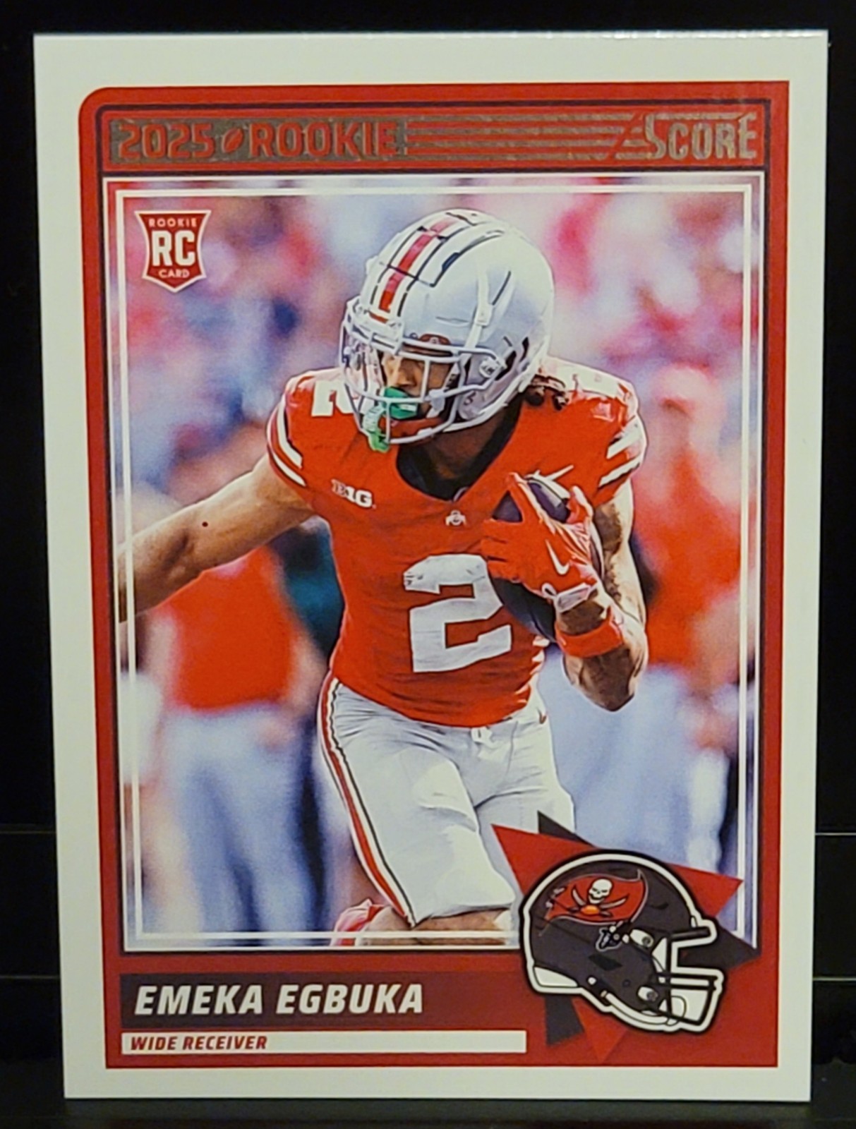 Emeka Egbuka RC Rookie Card 2025 Panini Score Football #2 Tampa Bay Buccaneers