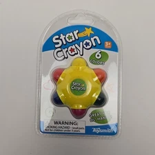 6 Color Wheel/Star Crayon - Toysmith - New, SHIPS FREE