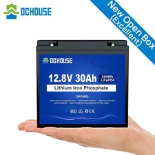 12V 30Ah LiFePO4 Lithium Battery Deep Cycles Fish Finder Trolling Motor Boat