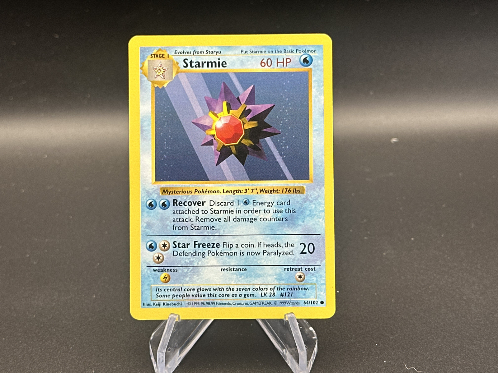 Starmie - Shadowless - 64/102 Base Set - Pokémon TCG - 1999