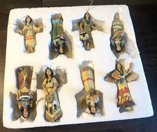 Southwest Angel Native American Christmas Ornaments Complete Set of 8 Winged