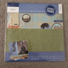 Perfect Pages Travel Scrapbook 12x12 Page Kit - 90 Pieces- Crafting New