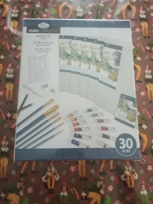 Royal & Langnickel Studio Complete Acrylic Art Set Paints Brushes Canvases 30 PC
