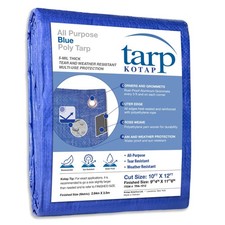 Poly Tarp, Blue, Size: 10 x 12'