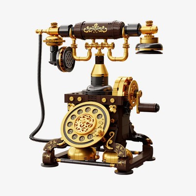 Pantasy Retro Phone 85018   Wählscheiben-Telefon - Klemmbaustein-Set, 766 Teile