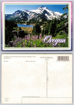 Continental Russell Lake Oregon Mountain Postcard