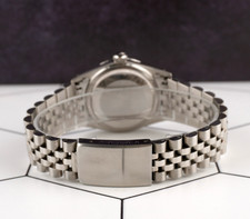 Rolex 36mm Datejust Steel Engine-Turned Ice Blue Dial Watch 16030 5