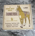 Marx Johnny West Horse - Thunderbolt w/ Rare Lithograph Box Complete