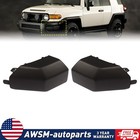 Pair Black Front Corner Bumper End Caps For Toyota FJ Cruiser 2007-2014 LH+RH
