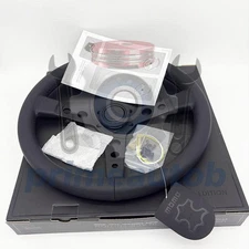 MOMO Prototipo P5 Black Edition 350mm/14inch Steering Wheel Genuine PU Leather