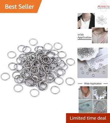 2000pcs Stainless Steel Open Jump Rings 10mm Jewelry Chainmail Findings