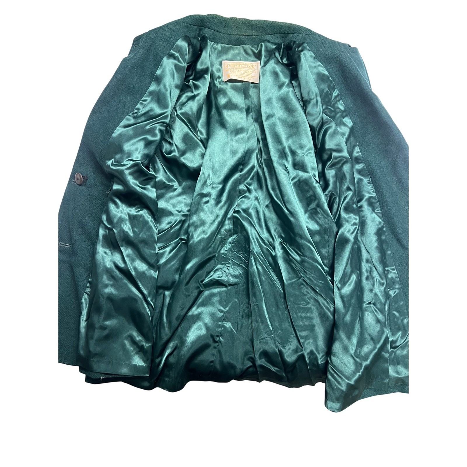 Pendleton Double Breasted Wool Blend Peacoat Gree… - image 9