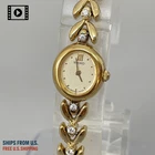 Vtg 1987 [N.Mint] Seiko Quartz Ladies Watch 1E20-6050 Gold Stone Ships from US
