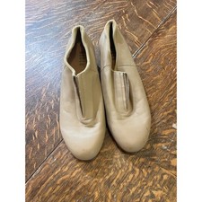 Bloch Cream Leather Slip-On Tap Shoes
