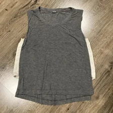 Kit & Ace "Something on the Side" Tank Size 4 Gray Ivory Shirt Workout