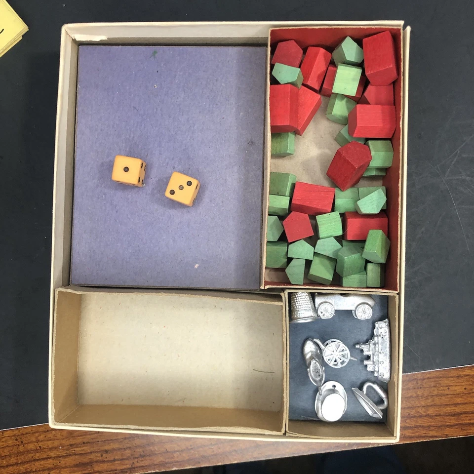 Original 1935 Monopoly, w/ Game Tokens Money Cards & Dice NO BOARD - Image 3 of 3