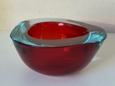 Mid Century  Murano Sommerso Glas Schale  Flavio Poli 1960.
