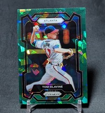 Tom Glavine Green Ice Holo 2024 Prizm Baseball Card #60 Atlanta Braves
