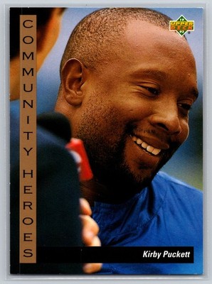 1993 Upper Deck Community Heroes #34 Kirby Puckett Twins Baseball Card
