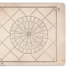 19th Century Vision Training Stereoview - Geometric Pattern - Same on Both Sides