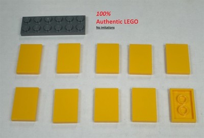 LEGO NEW 2x3 Bright Light Orange Tile (10x) 6286881 Brick 26603