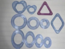 Creative Memories Cutting System Templates Patterns Lot Of 11 Circle Oval Heart